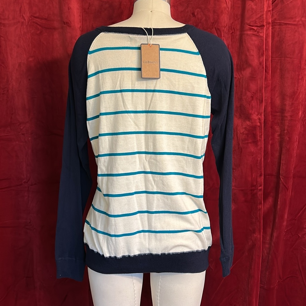 G.H. Bass & Co. Striped Sweater with Pink Star - Picture 3 of 4